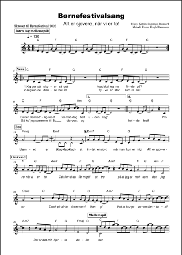 Børnefestival 2026 sang